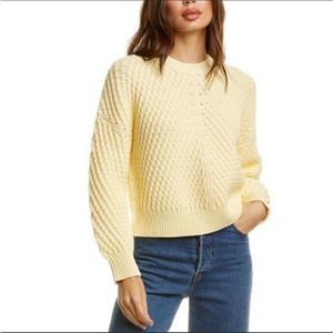 Vince | NWT Yellow Knitted Pull Over Dropped-shoulder sweater size XSmall